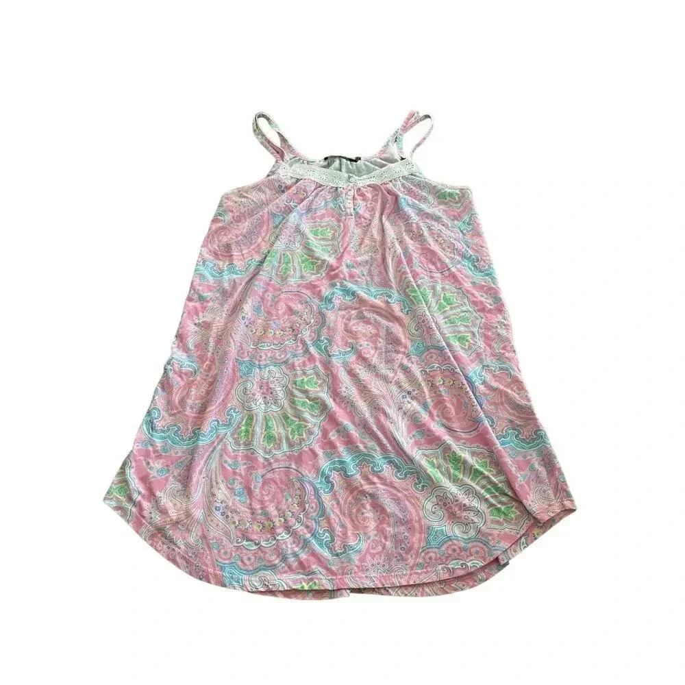Lauren Ralph Lauren Women's Multicolor Floral Sleeveless Short Nightgown Size M